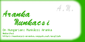 aranka munkacsi business card